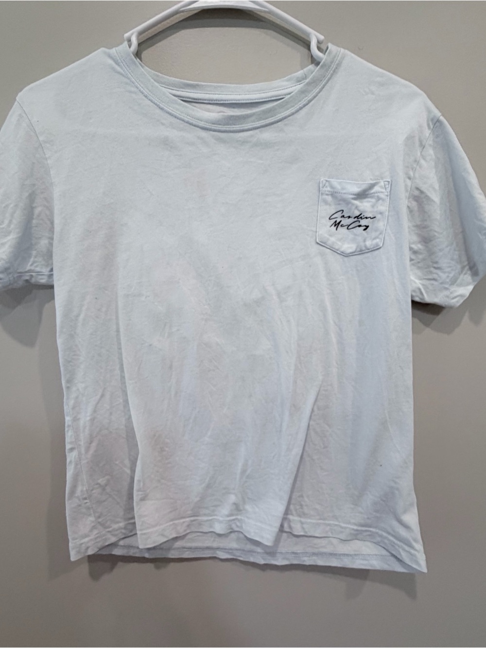 Cardin Mccoy Light Blue Crew Neck Tee with Subtle Logo